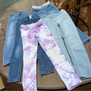 Jeans and jean shorts lot. Girls size 6